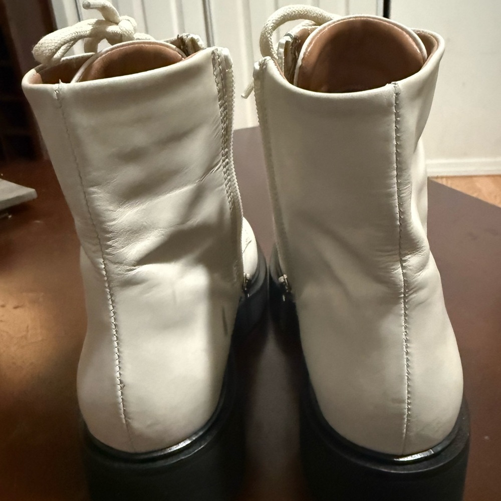Aquatalia White Ankle Boots